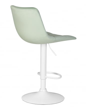 Стул барный ДОБРИН ТАИЛОР ВХИТЕ (пудрово-мятный велюр (МДЖ9-87)) 2 шт / DOBRIN TAILOR WHITE (MJ9-87))_4