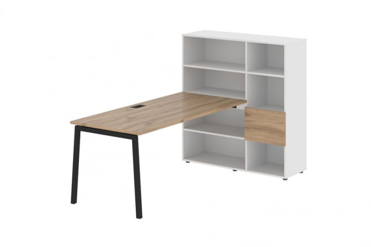 Рабочая станция ЕДИС ЕЛРСТ 1217 Дуб Денвер светлый Черный Белый / EDIS ELRST_0