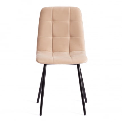 Стул CХИЛЛЙ МАКС Велюр/металл , 45 х 54 х 90 см , бежевый/черный / CHILLY MAX_4
