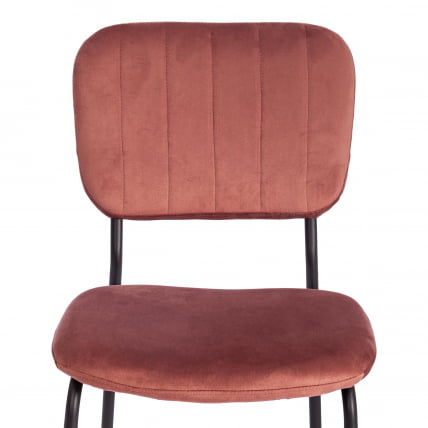 Стул CАРОЛ (мод. УC06) металл, вельвет, 45 х 56 х 82 см, Корал (коралловый) ХЛР44 / черный / CAROL (mod. UC06) Coral HLR44_5