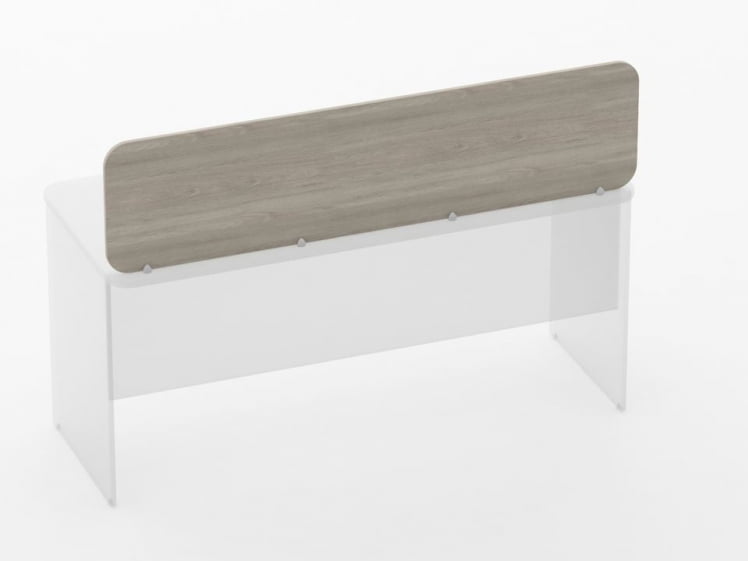 Экран разделительный прямой Глассй 5.14.16 Дуб сантана светлый / Glassy_1