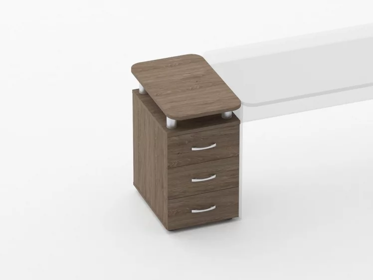 Тумба приставная на 3 ящика с проставками Глассй 3.10.16 Дуб Верцаска / Glassy_0