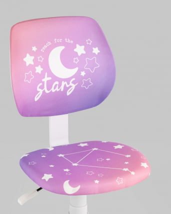 Кресло компьютерное детское ЛОЛО Старрй Нигхт пластик белый / Starry Night_2