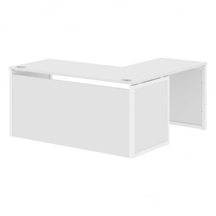 Стол письменный угловой левый КСТЕН-КП КСКПCТ 1615Х Л Белый / XTEN-QP XQPCT 1615H L_0