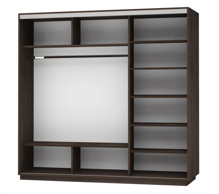 Шкаф-купе трехдверный Экспресс Трио Элемент 2400х2400х Дуб венге / 2400х2400h_1