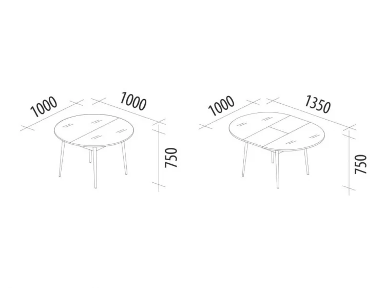 Стол обеденный раскладной Орфей 41 Белый шпон_3
