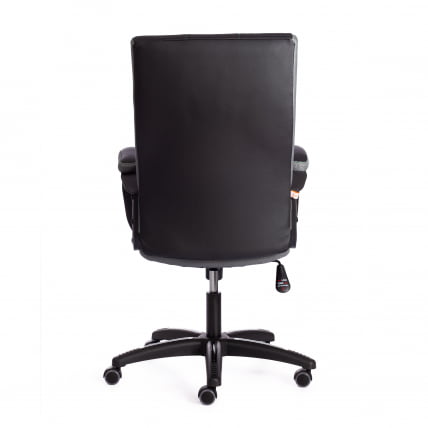 Кресло ТРЕНДЙ (22) кож/зам/ткань, черный/серый, 36-6/12 / TRENDY_3