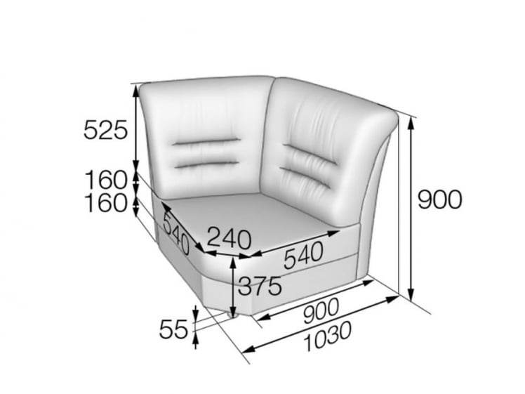 Угловая секция (большая) Премьер В-100/15 / V-100/15_2