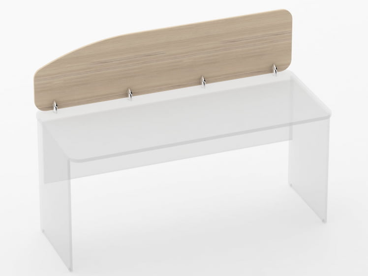 Экран разделительный Глассй 5.12.16 Дуб молочный / Glassy_0