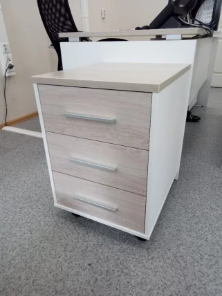 Тумба подкатная Дека 9.05.01 Дуб Сантана светлый/Белый / Deka_12