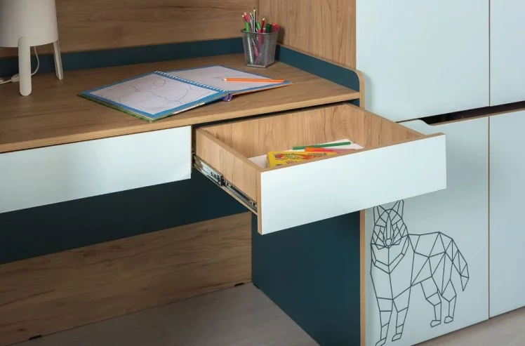 Комплект мебели для детской Гудвин 001 Гикори Рокфорд Натуральный Мята Бензин_2