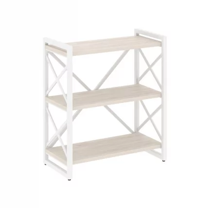 Стеллаж на регулируемых опорах - 3 полки ЛОФТ ВР.Л-МСТ.О-3.8 Металл белый Денвер светлый / LOFT VR.L-MST.O-3.8_0