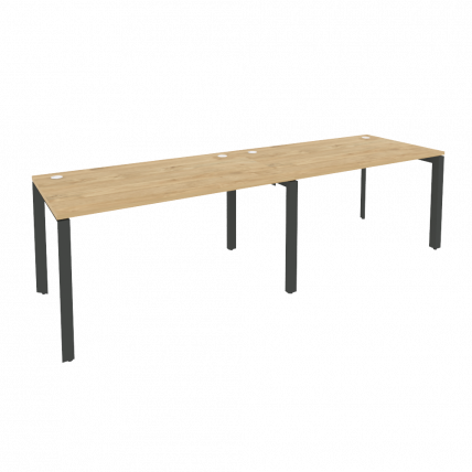 Рабочая станция на П-образном м/к ОНИКС О.МП-РС-2.3.8 Тиквуд Светлый/Антрацит / ONIX O.MP-RS-2.3.8_0