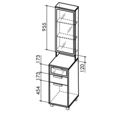 Прихожая ВЕСТ Комлпект № 5_Ясень шимо темн/ясень шимо св / WEST_2