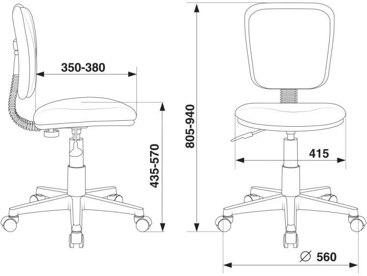 Кресло детское Бюрократ CХ-В204НКС (пластик белый) Розовый Велвет 36 / CH-W204NX Velvet_4