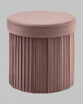 Пуф складной с ящиком Сторе Роунд пыльно-розовый / Store Round_0