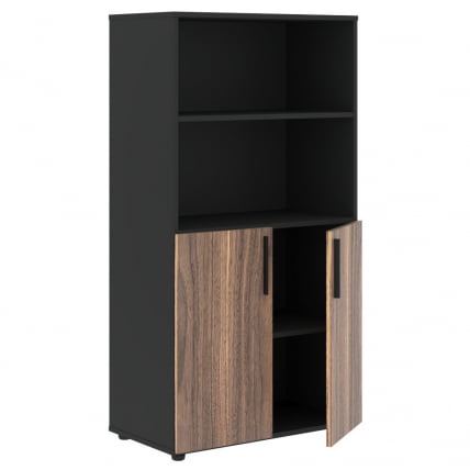 Шкаф с 1 комплектом глухих малых дверей ВЕЛИОН ВЕНЕЕР ВРМCС 80.5 Американский орех Яшма черная / VELION VENEER VRMCS_1