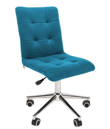 Кресло для оператора CХАИРМАН 030 чроме ткань Т-75 Бирюзовый / CHAIRMAN chrome T-75_0
