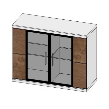 Шкаф-витрина навесной Корано Бм.Кор-05 ольха_0