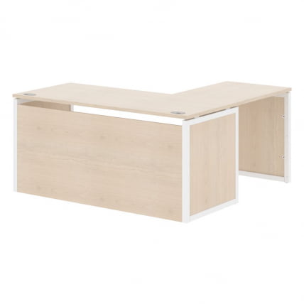 Стол письменный угловой левый КСТЕН-КП КСКПCТ 1615Х Л Бук Тиара Белый / XTEN-QP XQPCT 1615H L_0