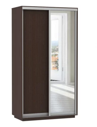 Шкаф-купе двухдверный Экспресс Дуо Медиум 1200х2200х Венге / 1200х2200h_0