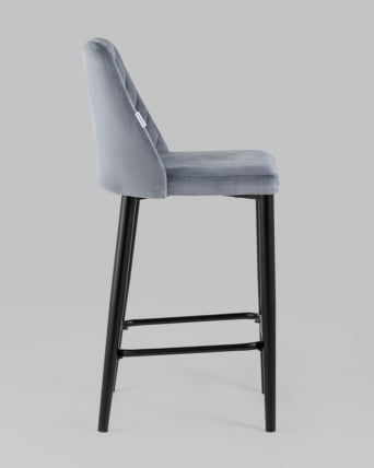 Стул полубарный Диего велюр Серый_3