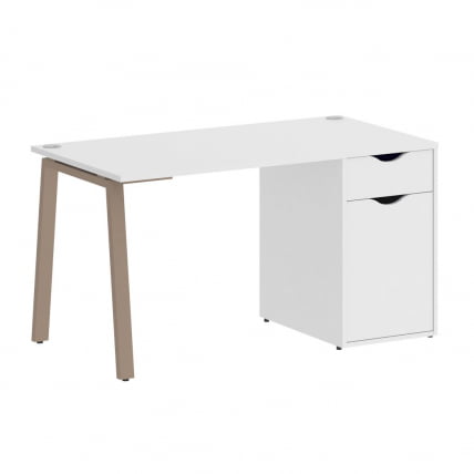 Стол письменный ХОМЕ ОФФИCЕ ВР.СП-3-138.1.А Белый Бриллиант/Мокко металл / HOME OFFICE VR.SP-3-138.1.A_0