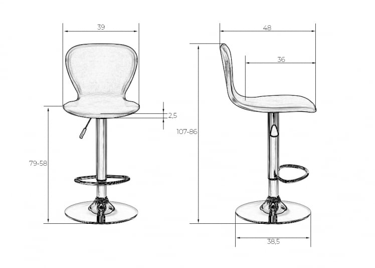 Стул барный ДОБРИН ЕЛИСА Коричневый / DOBRIN ELISA_1