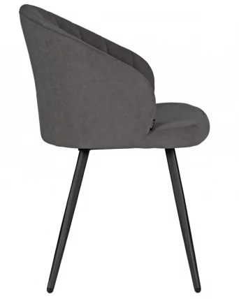 Стул обеденный ДОБРИН НАОМИ (ЭМАЛЬ ЧЕРНЫЙ МУАР велюр Катаниа Чоколате) / DOBRIN NAOMI Catania Chocolate)_2