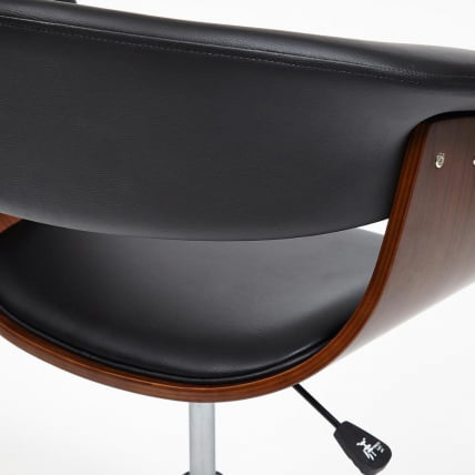 Кресло ВИМТА орех, кож/зам черный / VIMTA_3