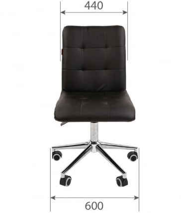 Кресло для оператора CХАИРМАН 030 чроме экокожа Черный / CHAIRMAN chrome_4