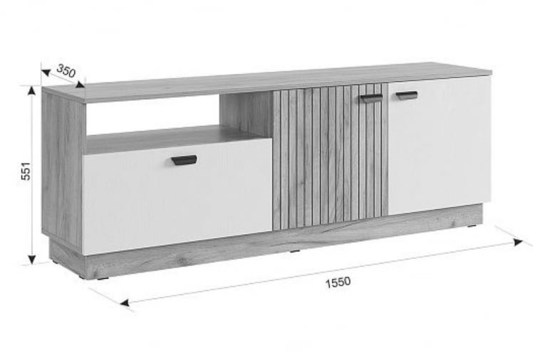 Гостиная Моди К1 МГМ-К1МОДИ дуб крафт золотой/белое дерево / MGM-K1МОДИ_5