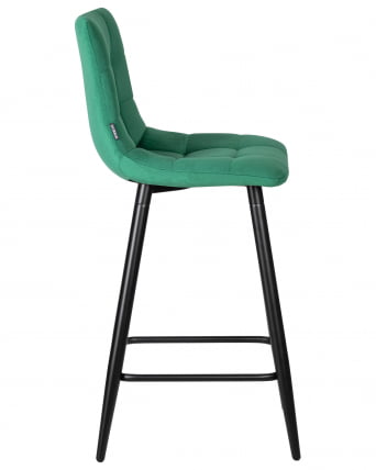Стул полубарный ДОБРИН ОЛИВИА (черные матовые ножки, зелёный велюр (108-64)) / DOBRIN OLIVIA_2