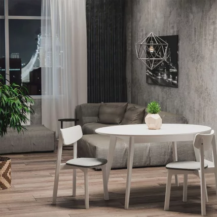 Стул с мягким сиденьем Вега Латте жаккард Орех / Latte_4