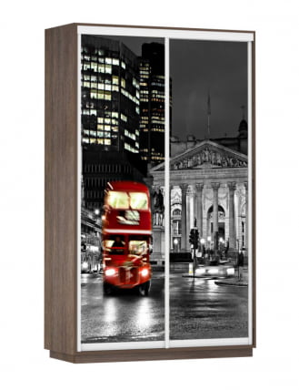 Шкаф-купе двухдверный Экспресс Дуо 1400х2400х Лондон/Венге / 1400х2400h_0