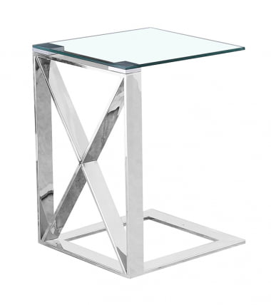 Журнальный стол КРОСС 40кс40 Серебро / 40x40_0