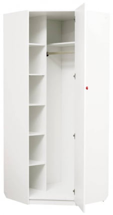 Шкаф угловой Радуга с зеркалом Белый_1