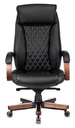 Кресло руководителя Бюрократ Т-9924ВАЛНУТ/БЛАCК / T-9924WALNUT/BLACK_1