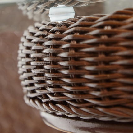 Комплект обеденный АНДРЕА ГРАНД (стол со стеклом+6 кресел+ подушки) Пекан Вашед (античн. орех), Ткань рубчик, цвет кремовый / ANDREA GRAND Pecan Washed_15