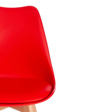 Стул ТУЛИП (мод. 73) / 1 шт. в упаковке дерево/пластик/ПУ, 48.5*52.5*83cм, красный / TULIP (mod. 48.5*52.5*83cм,_5
