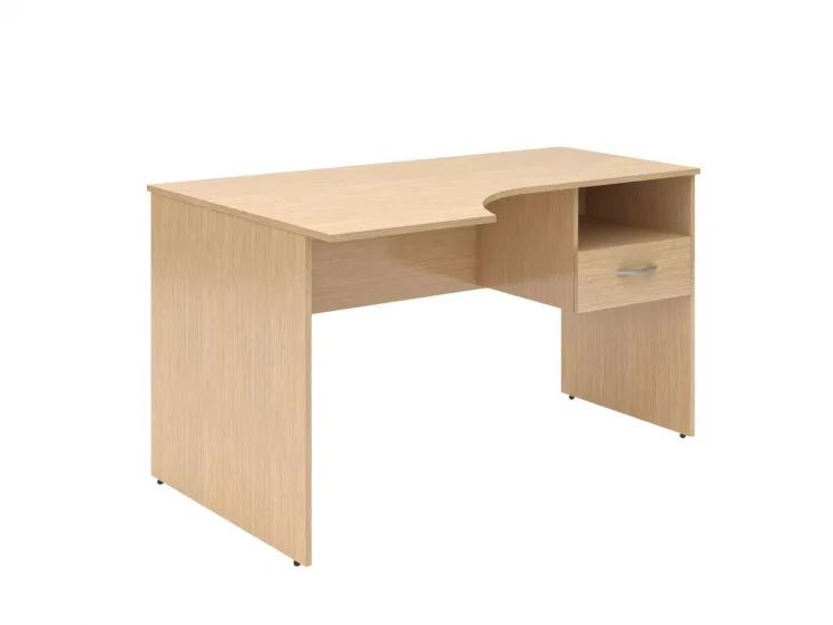 Стол письменный левый СЕТ140-1 Л c подвесной тумбой Дуб Cонома Cветлый / SET140-1 L c Cонома Cветлый_0