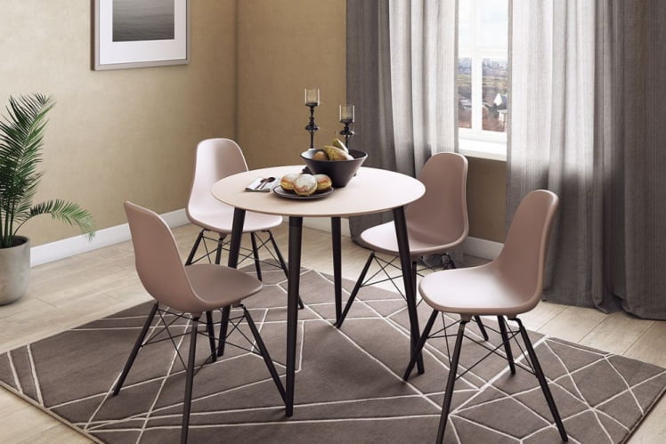 Стол обеденный Сканди 2 Небесный-светлый лак_2