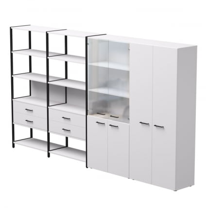 Набор стеллажных систем Еверпроф ЕВО №16 Белый Черный / Everprof EVO_0