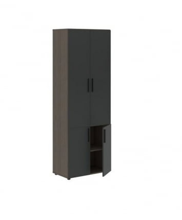 Шкаф с глухими средними и малыми дверьми ВЕЛИОН ВХCС 80.3 Яшма черный Дуб Сильвер / VELION VHCS_1