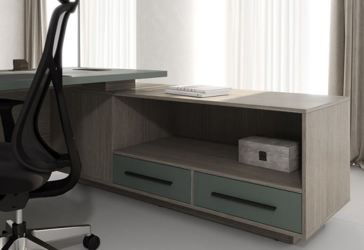 Кабинет руководителя ВЕЛИОН №1 Нефрит Дуб Сильвер / VELION_1