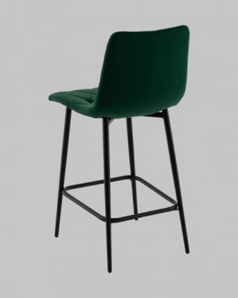 Стул полубарный Одди Диамонд велюр темно-зеленый / Diamond_5