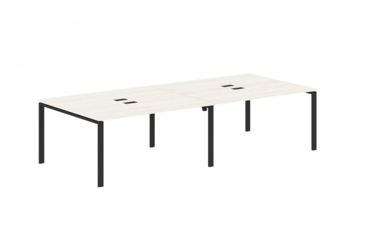 Бенч-система 4-местная ЕДИС ЕУВСТ 3113 Ясень Траун Черный / EDIS EUWST_0