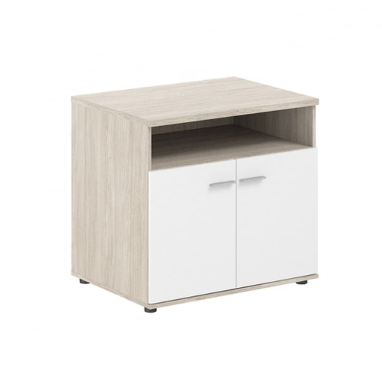 Тумба сервисная с нишей Сигма СГ.631.ОЛ.ВХ Дуб светлый Белый / Sigma SG.631.OL.WH_0