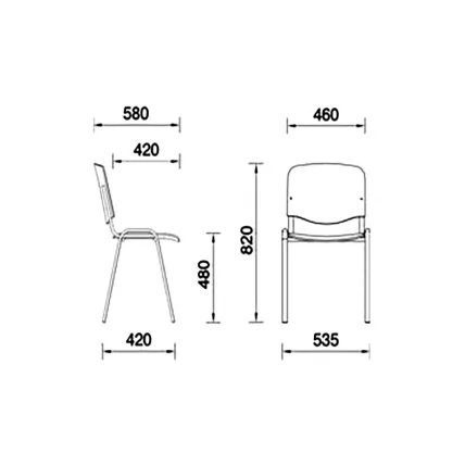 Офисный стул Исо блаcк С38 / Iso black S38_1