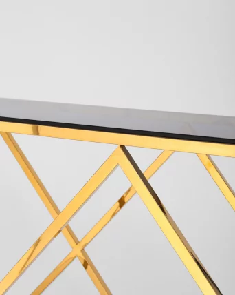 Консоль ИНСИГНИЯ 120кс40 Золото стекло смоке / 120x40 smoke_3